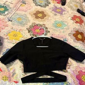 BCBG Black Women's Crop Top